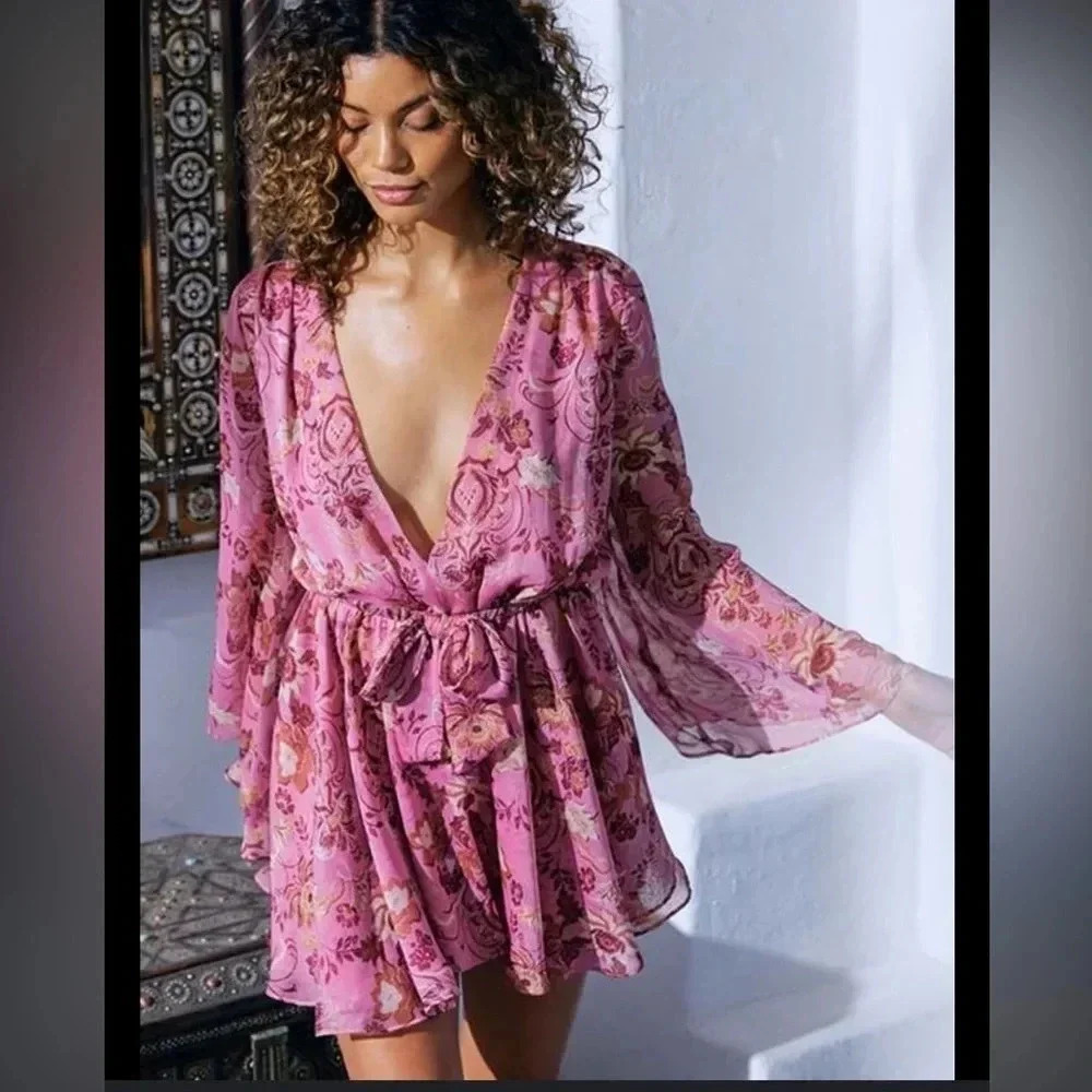 Misa Los Ángeles Kaia floral ruffle mini dress